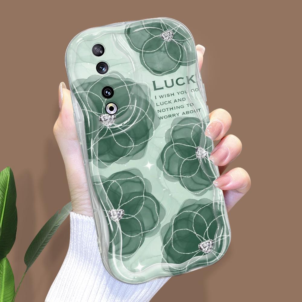 Cute Cartoon Pattern Cream Texture Casing Wavy Edge Soft Silicone Cover Phone Case for Huawei Honor Infinix Tecno iPhone
