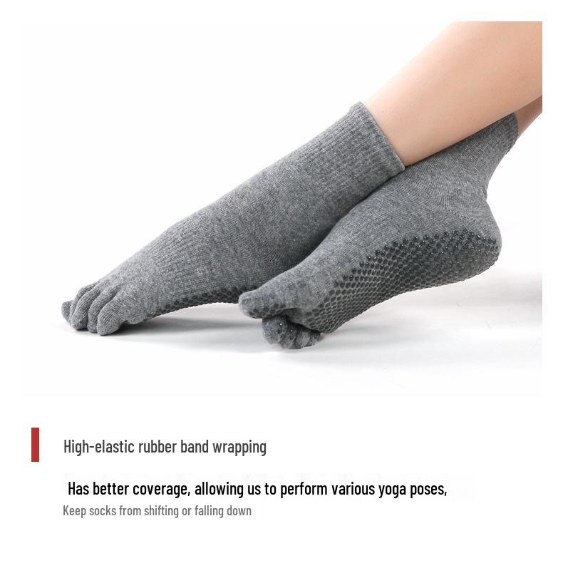 MEIKAN Unisex Full-Toe Non-Slip Yoga & Fitness Socks