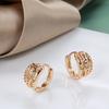 Stylish rose gold earrings, simple and personalized hollow flower earrings, ear buckles, accessories