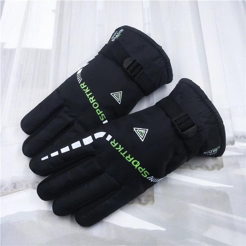 Gloves Women Keep Warm and Cold-proof Thickened Students Plush Five-finger Skiing Men