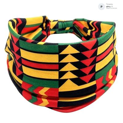 Women's Hairband Printed Wide Edge Elastic Knot Sports Yoga Headband Hair Accessories