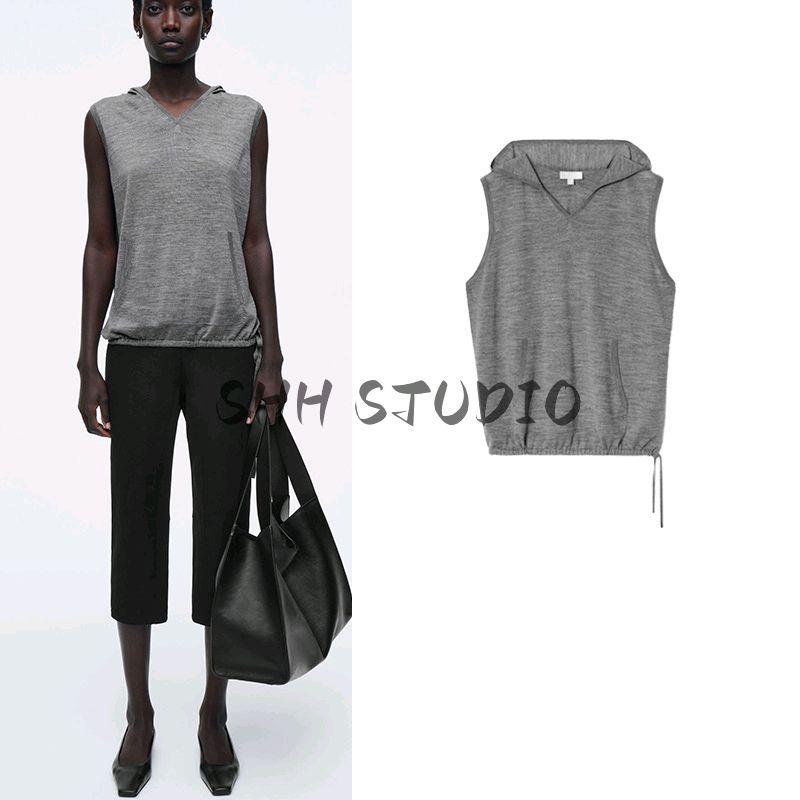 CS Spring/Summer New Women's Clothing Standard Edition Type Wool Blend Sleeveless Hoodie Vest 1267298