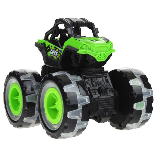 Monster Truck Samochód Terenowy Jeep Auto Off Road Dźwięk Światło Zielony