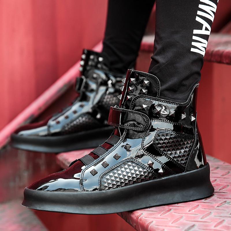 

Autumn and winter ins style Korean version of trend punk board shoes versatile European station personality high street rock thick baseplate shoes 41