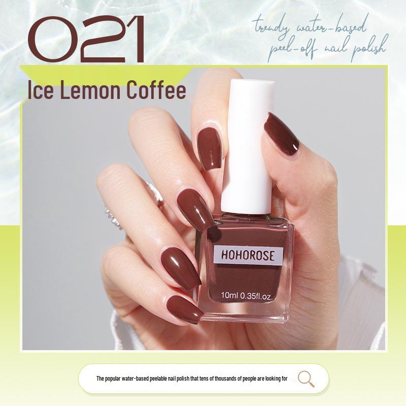 HOHOROSE Quick-Dry Water-Based, Peelable Nail Polish, 10ml, Perfect for Students