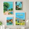 Travel Poster Canvas Painting for Home Decor, France Paris, French Channel, Saint Malo, Tourist City, Wall Art, Living Room