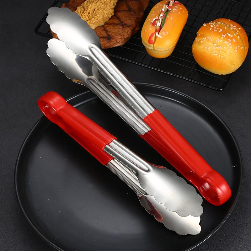 Stainless Steel BBQ Food Tongs Salad Bread Serving Clip Steak Barbecue Buffet Clamp for Home Kitchen Utensils