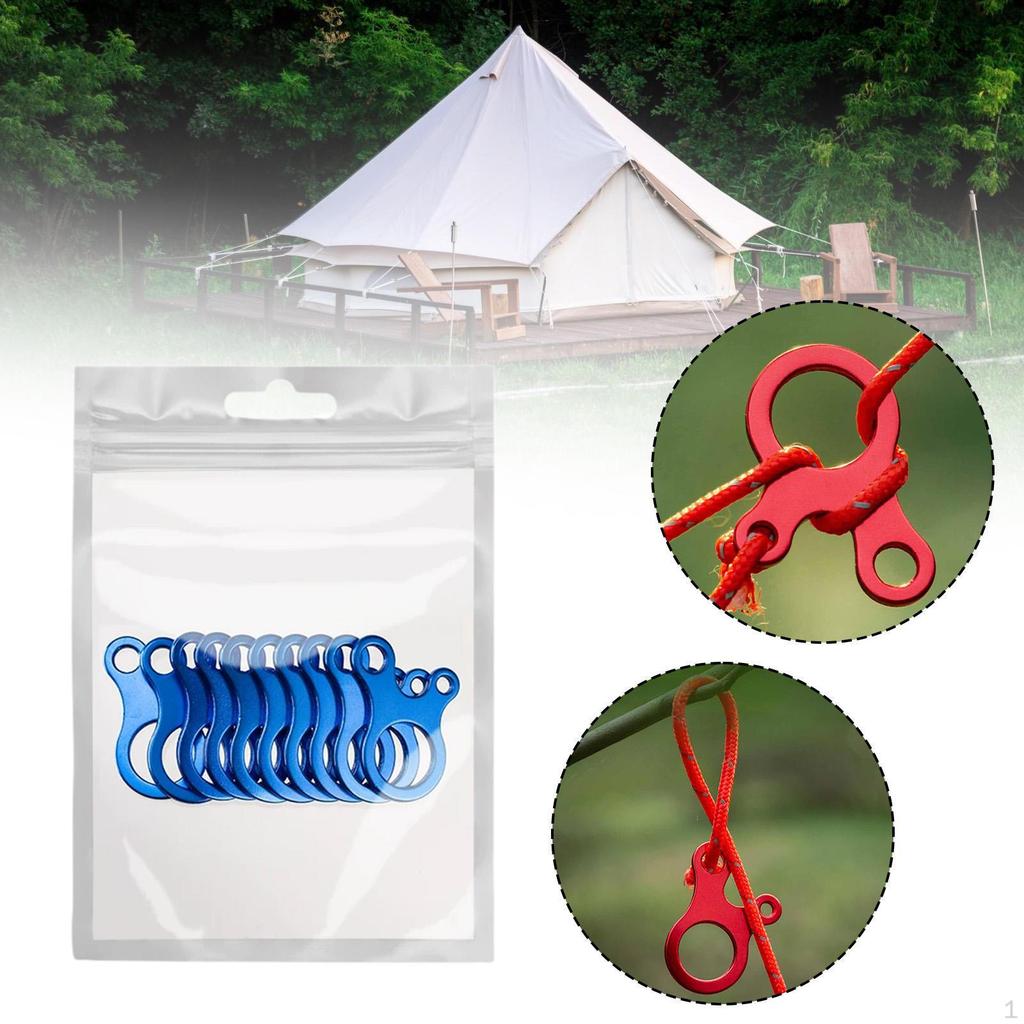 10Pc guyline Tensioners Tent Rope Tightener Hiking Wind Buckle Cord Adjusters for Utility RopeS
