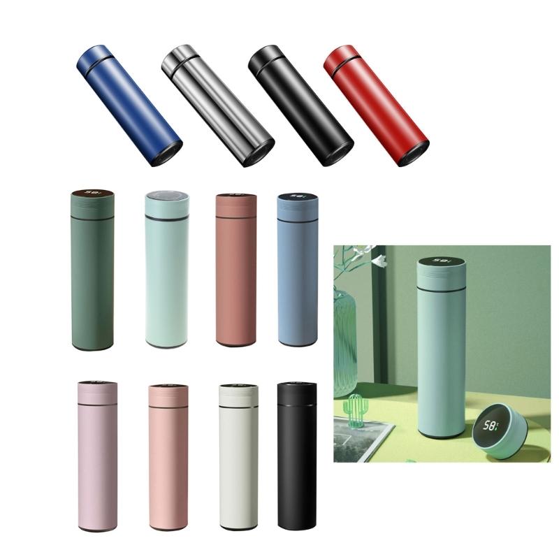 480ML Stainless Steel Cups Temperature Display Vacuum Flasks Coffee Mug Thermal Bottle Water Bottle for Water