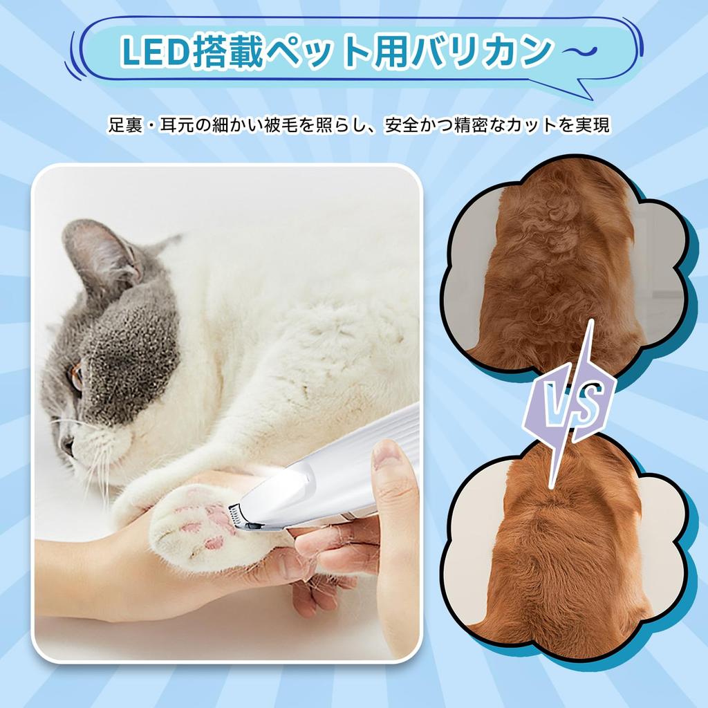 Dog Clippers for Cats and LED Fast Suitable for Small Safety Blade for Partial Paw Behind and Low Low and Includes Japanese White