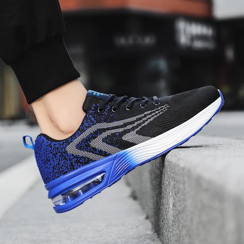 

MAEDEF Мужские кроссовки для бега Легкие Удобные Нескользящие Спортивные кроссовки Дышащая сетка Модные кроссовки для ходьбы Кроссовки для бега 39 синий
