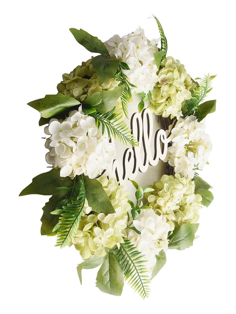 Arrangement Background Decor Hydrangea Wreath Silk Wall Wreath Artificial Front Door Green Hydrangea Baby Shower