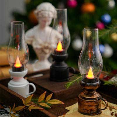 Home Night Light Decoration Retro Halloween Oil Lamp Kerosene Lamp Desktop Decor Table Lamps