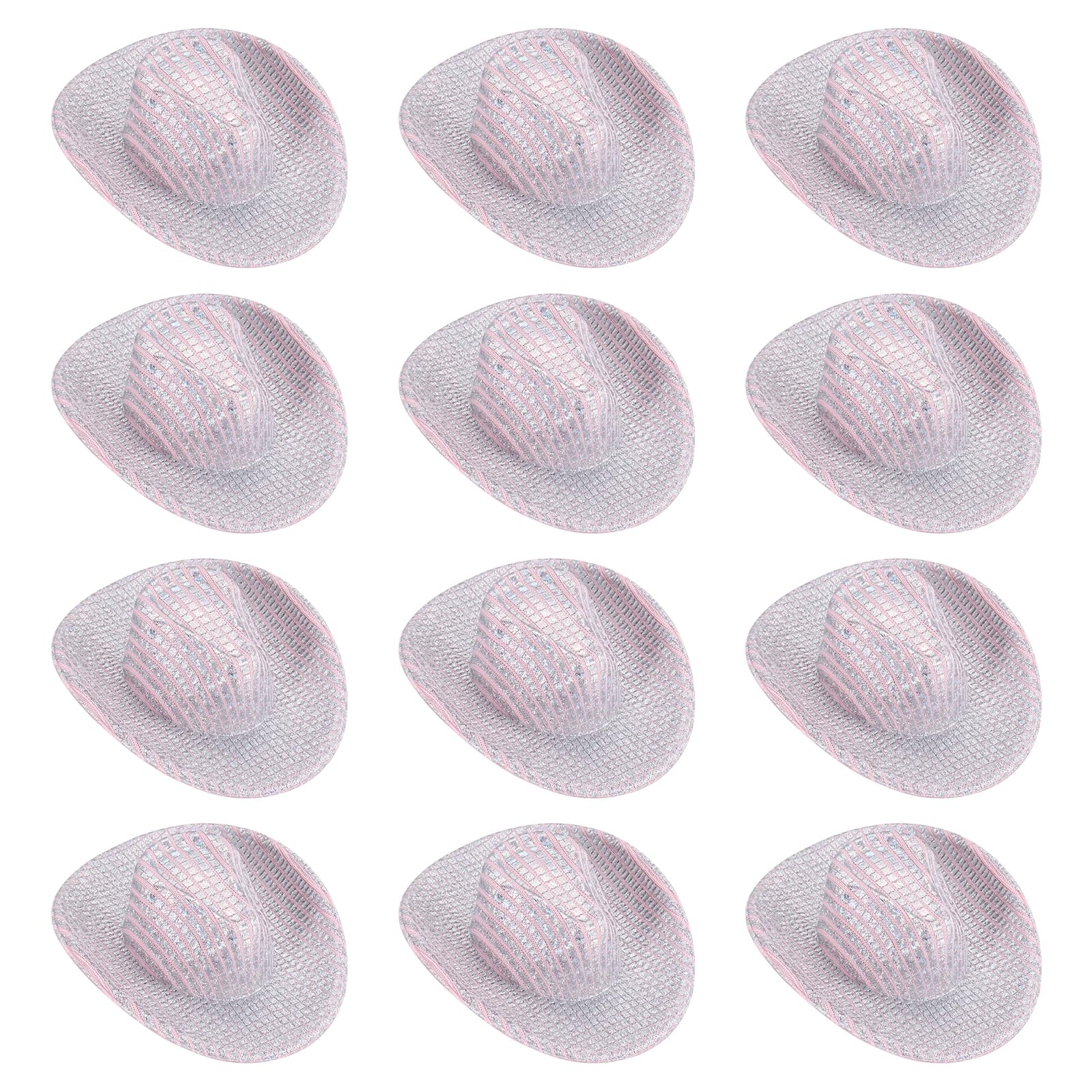 

PATIKIL Mini Cowboy Hats, Set of 12, Miniature Western Cowboy Hats, Craft Party Decorations, Doll Pet Costumes, Small Square Style, Pink
