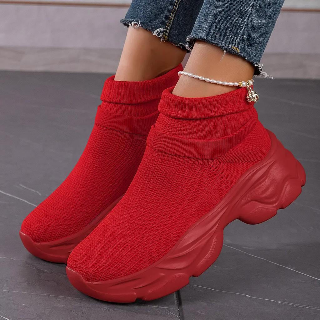 Sneakers Women Shoes Women Sport ShoesElastic socks shoes four seasons breathable new fashion sports flying knitted socks women's shoes
