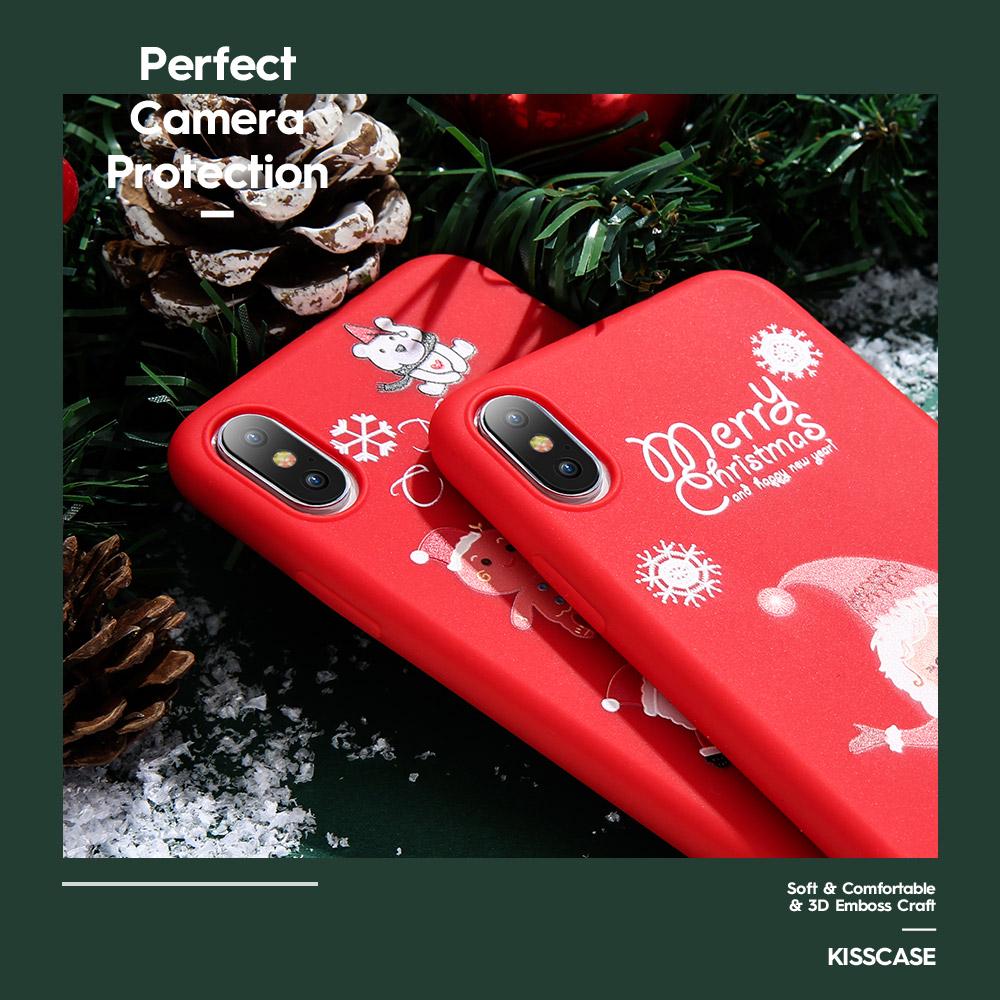 Buy Cute Cartoon Christmas Santa Claus Elk Soft TPU Phone Case For