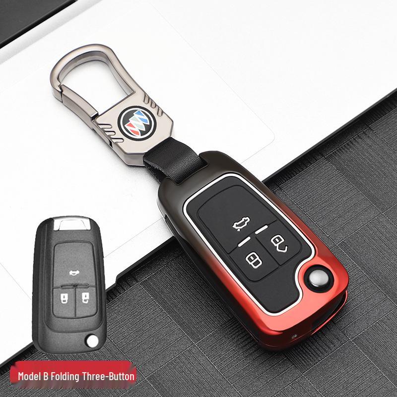 Gradient Key Case for Buick: Fits Verano, LaCrosse, Encore, Regal, Yinglang - Folding Design with Buckle