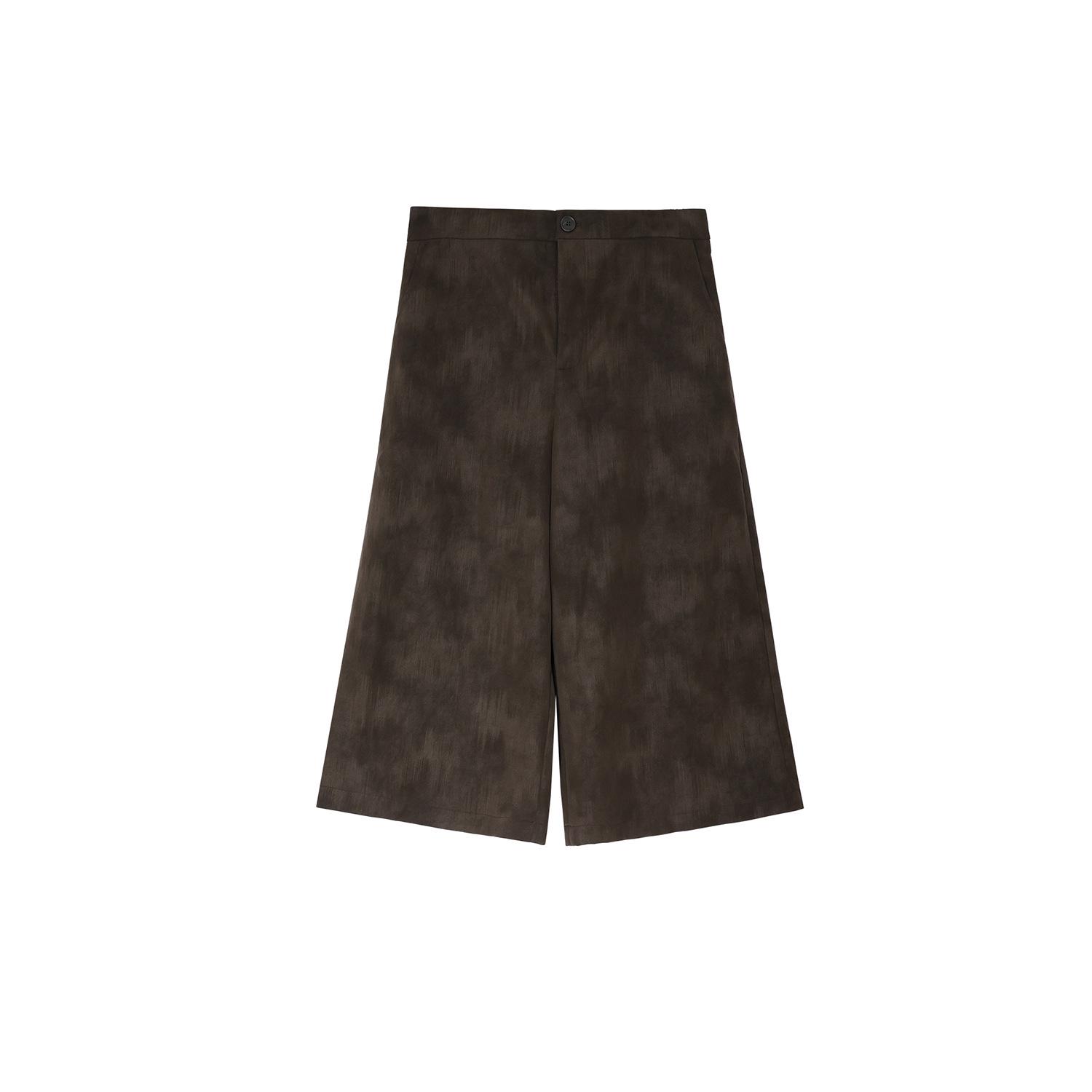 

Plus Size Women s High-Waisted Coffee Suede Wide-Leg Culottes for Autumn/Winter XL (60-70kg)