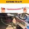 Universal 6" Coiled Breakaway Cable Red Fits for Trailer Boat RV W/ Snap Ring US