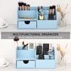 KINGFOM PU Leather Desk Storage Desktop Organizer with Stationery Remote Item Stylish Box/Case, Drawer, Pen/Pencil Holder, Stand, Control/Small