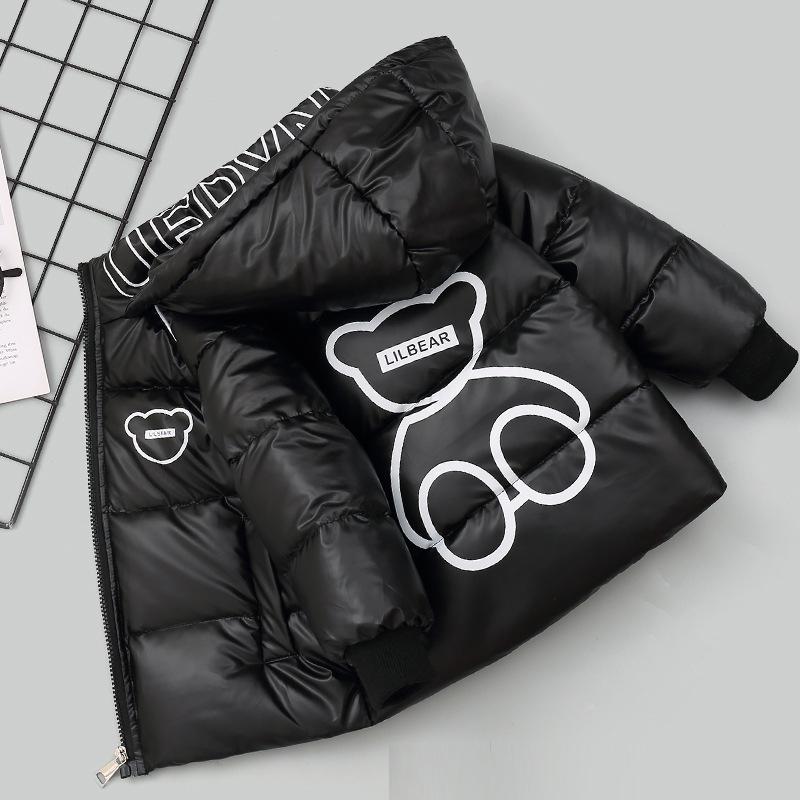 Children Winter Boys Girls Jacket Coat Thick Kids Warm Light Down Coat Zipper Hooded Outwear Cartoon Warm Coat