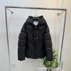 European Station Autumn and Winter New Fashion Hooded Short Rhombus Loose Large Size White Duck Down Ladies Warm Edition