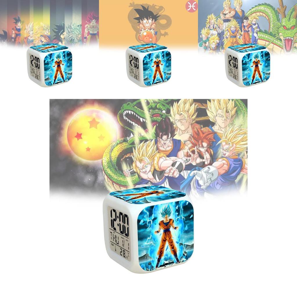 Dragon Ball Z Led Digital Alarm Clock With Color Changing Light For Kids Room Decor