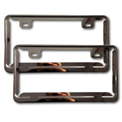 ENN LLC Stainless Steel License Plate Frames, Set of 2, for Standard and Light Cars (Silver)