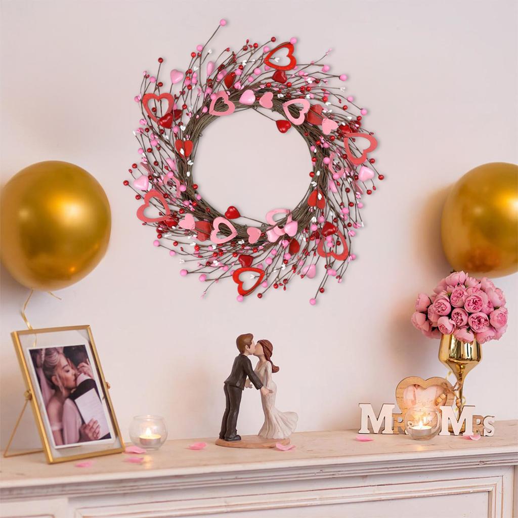 Valentine's Day Wreath, Festive Decoration, Door Hanging