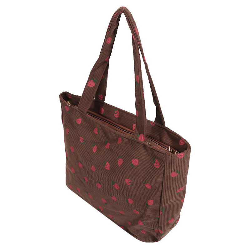 Tote Bags for Women Large Handbag Purse Lightweight Shoulder Bag with Zipper Crossbody Bag Handbags for Work Travel Cherry Print White Bag