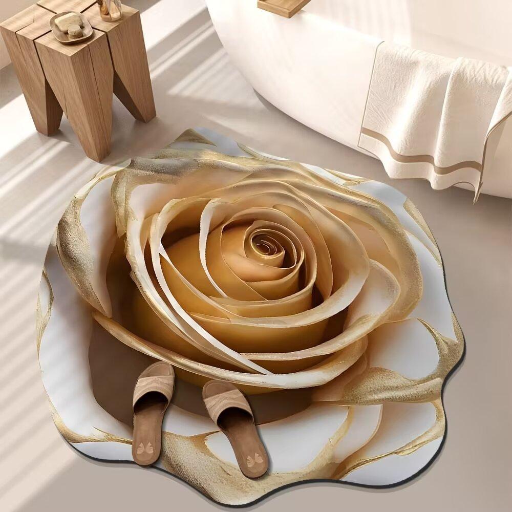 

Новый коврик для раковины в китайском стиле, круглый коврик для ванной комнаты, впитывающий воду и устойчивый к грязи, противоскользящий коврик для ног в ванной комнате 60*60cm