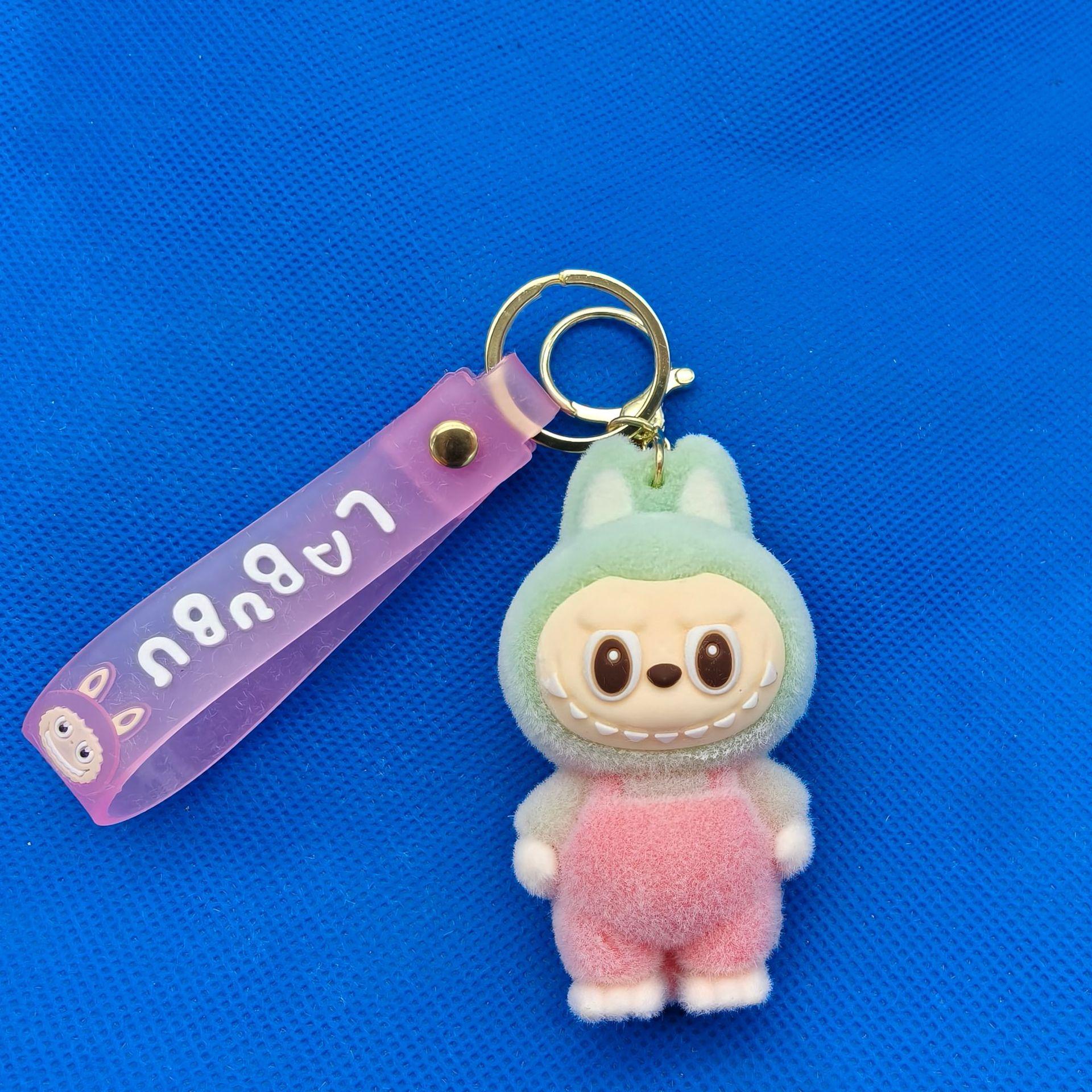 

Лабубу Лабубу Брелок Мультяшная Кукла с Выступающими Зубами Подвеска для Рюкзака Трансграничная Плюшевая Кукла зелёный