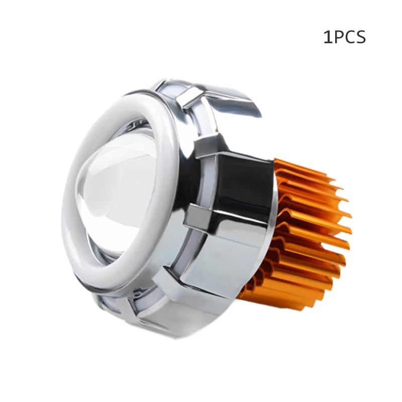 

1pcs Car Motorcycle Headlight Dual LED Angel Devil Eyes Headlight Projector Lens High/Low Beam Strobe Spotlight DRL Halo Lamp