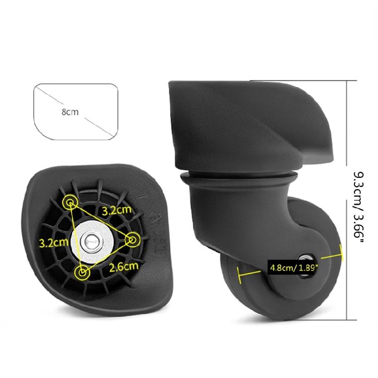 1 Pair Trolley Case Wheels Replacement Luggage Swivels Accessories for Travel