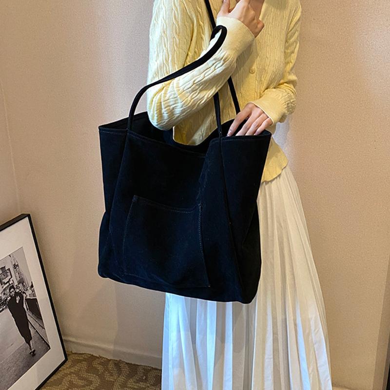 Suede Shoulder Bag for Women's Handbags Purse Fashion Large Capacity New Autumn and Winter Versatile Commuting Tote Bag KTY