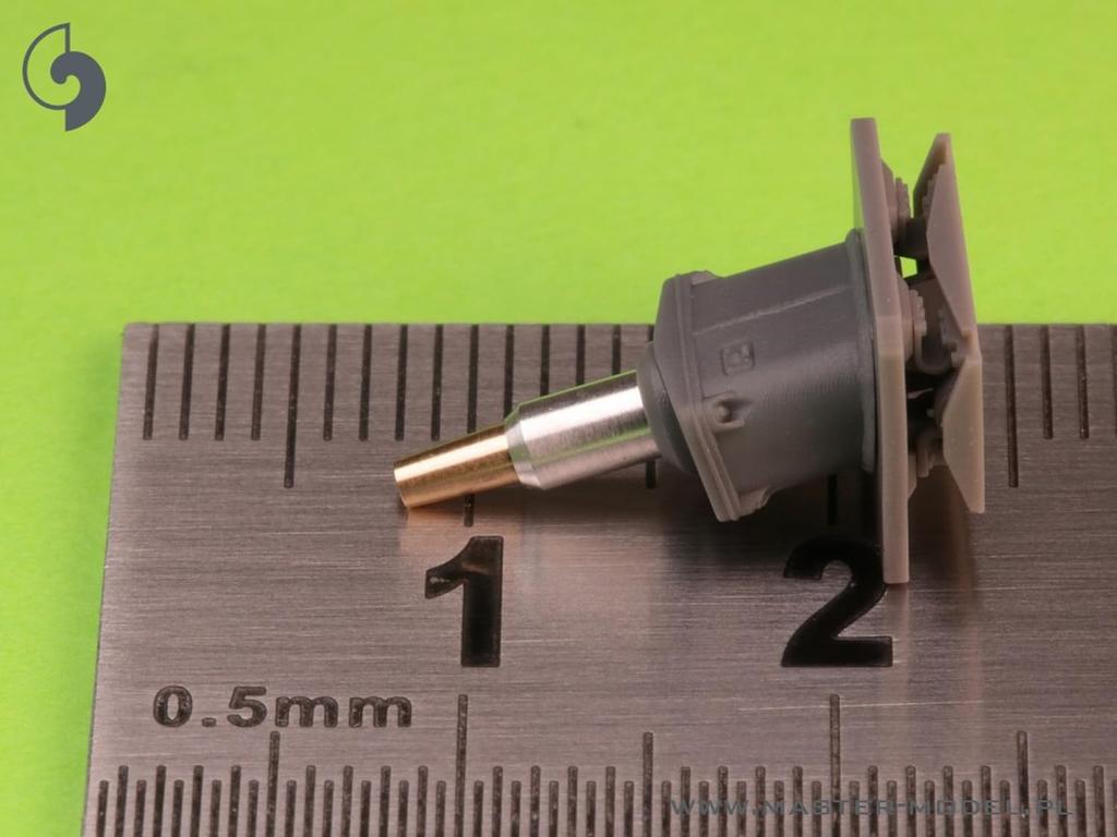 Master Model WW2 German StuK 37 Barrel with Mantlet III Plastic Model Parts 1/72 7.5cm L/24 (for Sturmgeschütz A/B/C/D/E) GM-72-035 (Tank)