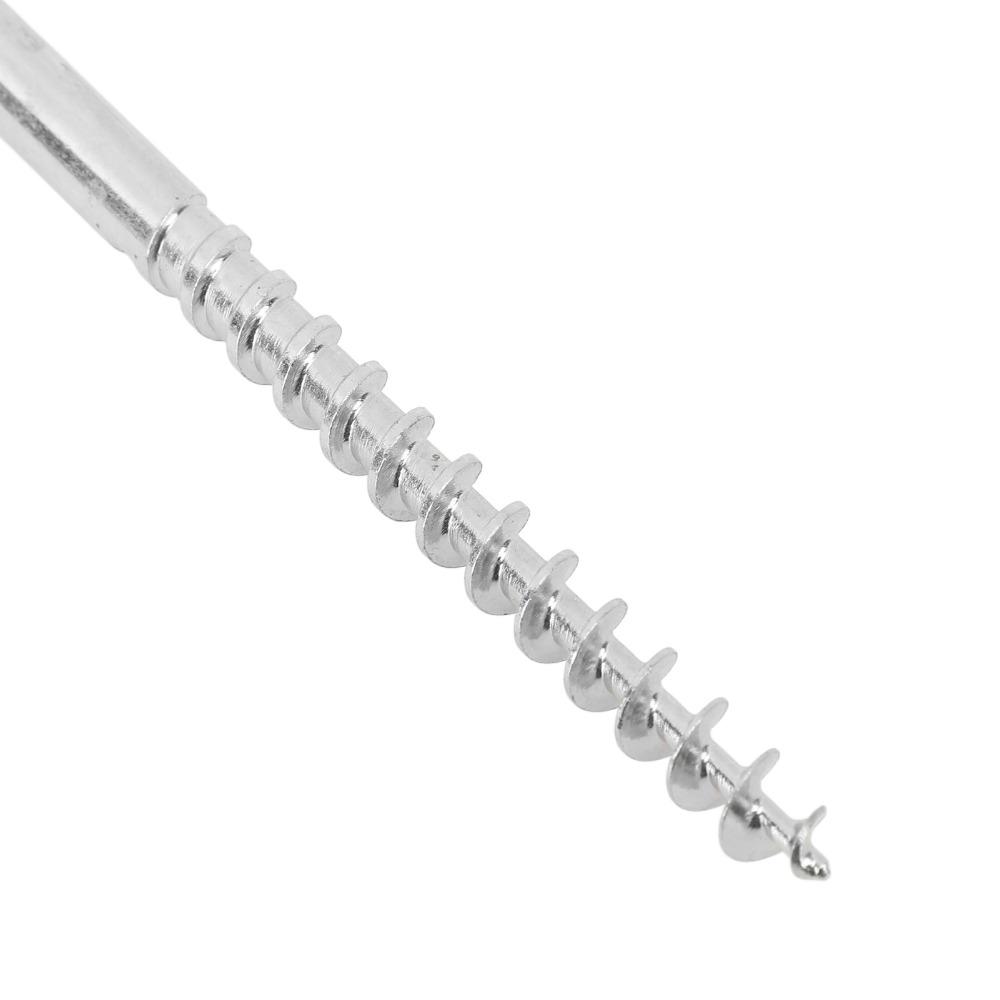 5PCS Threaded Shaft Ice Anchor Set Metal Plastic Tent Stakes Heavy Duty Ground Anchors Pole Holding