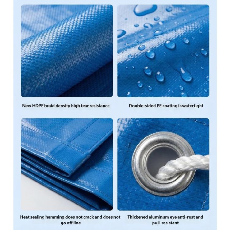 Plastic Woven Fabric Any Weather Protective Tarps Folding Sunshade Cloth Suitable for Picnics Hiking and Beach