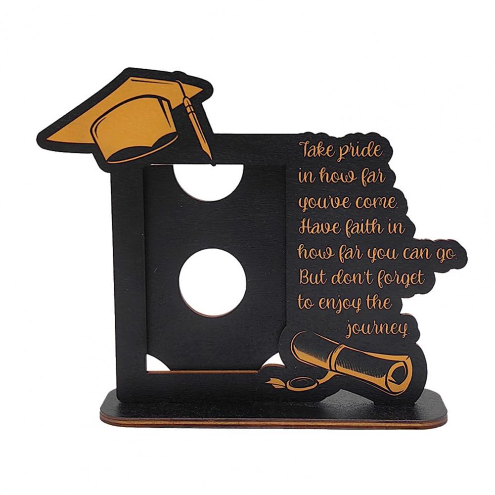1 Set Picture Frame DIY Wooden Graduation Picture Display Frame Vintage Rustic Graduation Photo Frame For Desktop Decoration