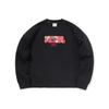 Li Ning Sports Fashion Series Daily Progress Print Loose Round Neck Pullover Sweatshirt Women Sweatshirt Black AWDR018-3