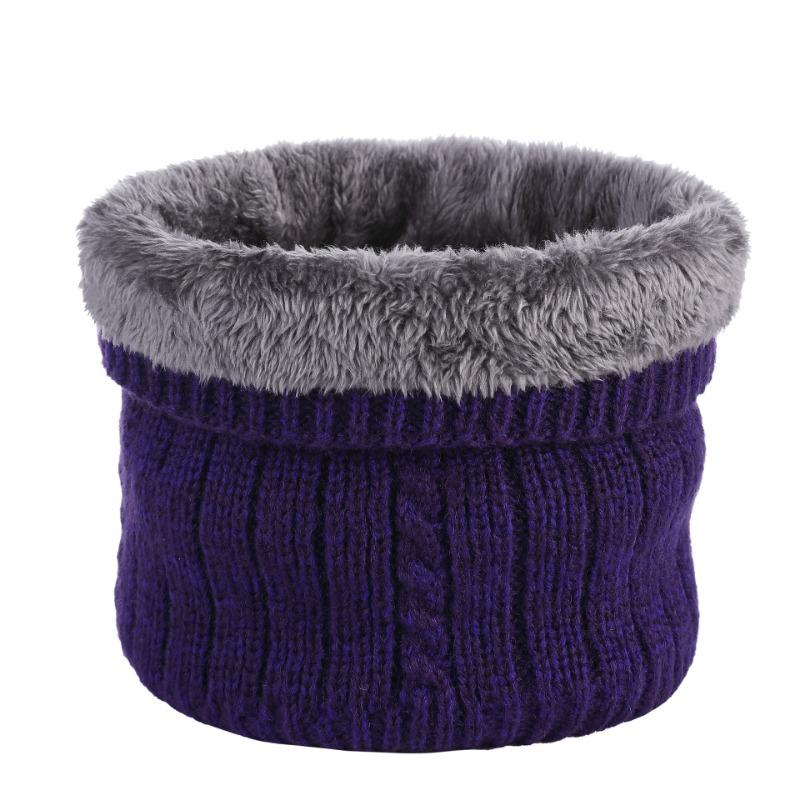 Autumn and Winter Double-layer Velvet Scarf Solid Color Outdoor Couple Riding Warm Neck Cover Neck Cover