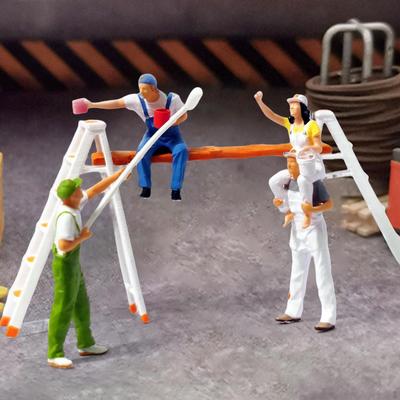 /87 Figure Decorator Miniature Female and Male Character for Model Train Diorama Scenery Desktop