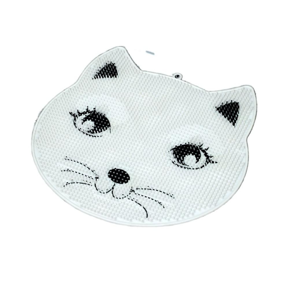 Cat Shaped Bathroom Non Slip Pad Cartoon Floor Mat Shower Foot Scrubber Mat  Washroom