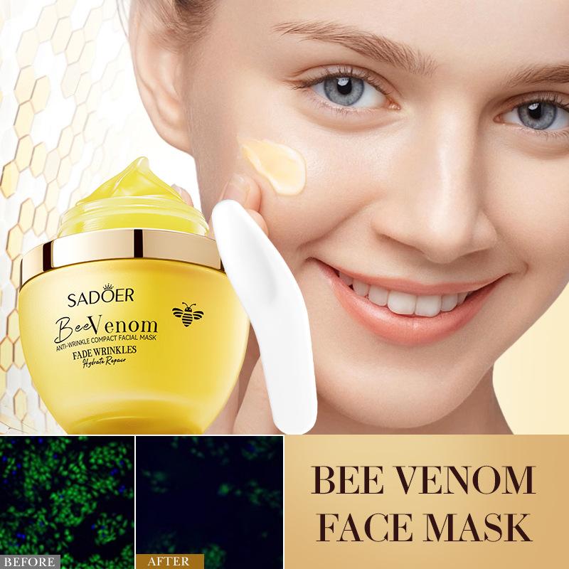Maschera applicazione rassodante al veleno d'api, crema idratante idratante prodotti per la cura della pelle