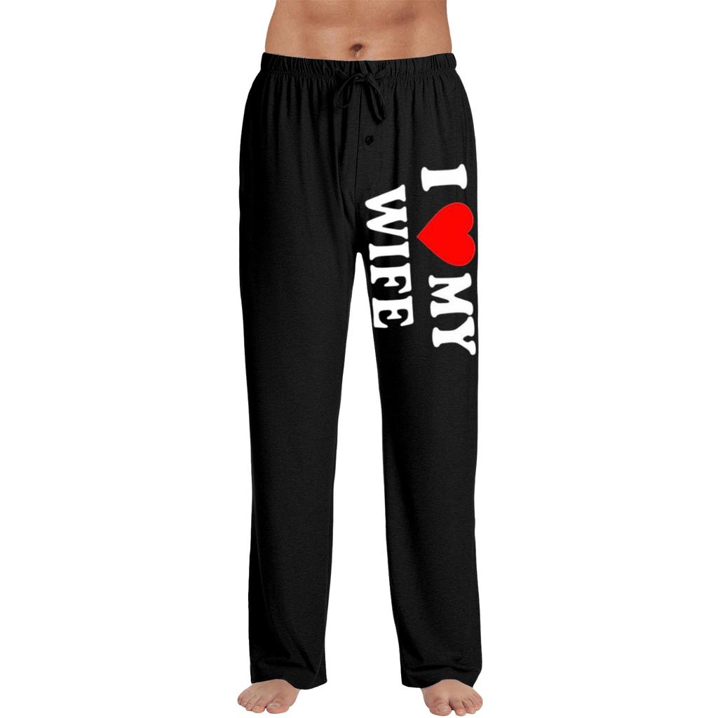 Herren Valentinstag Mode Bedruckte Lässige Hose mit geradem Bein