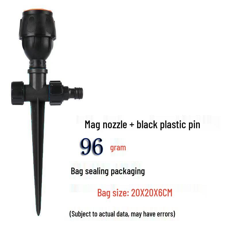 Automatic 360° Rotating Garden Sprinkler: Efficiently Irrigates Lawns and Gardens with a Durable Spray Nozzle.