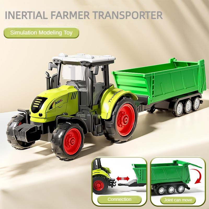 Kids' Inertia Farm Vehicle Toy Set - Realistic New Harvester & Agricultural Truck Toys for Toddlers