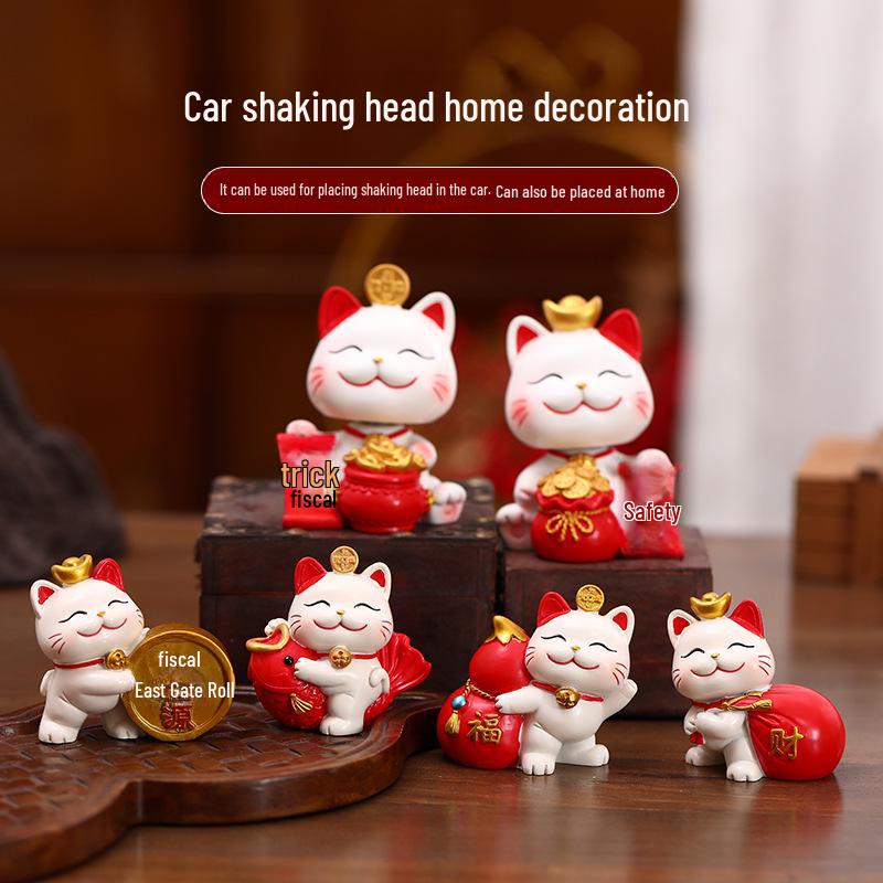 

Handmade Cute Cat Resin Decor for Home or Car Console