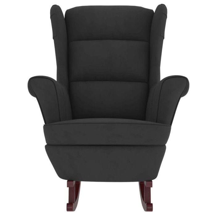 VidaXL Rocking Chair and Solid Hevea Wood Legs Relaxation Chair Living Room Sitting Room Bedroom Home Interior 329369