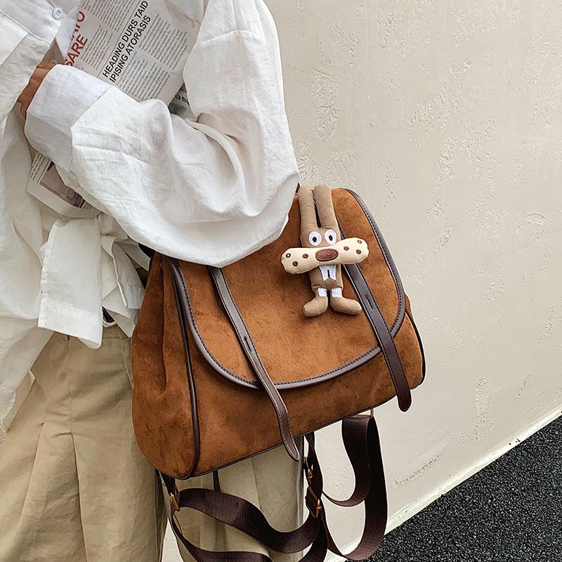 Casual Commuting Retro Large-capacity Shoulder Bag Women's 2025 New Autumn and Winter Popular Backpack Schoolbag